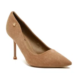 Flat N Heels Women's Khaki Stiletto Pumps image 2