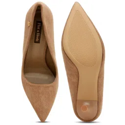 Flat N Heels Women's Khaki Stiletto Pumps image 3