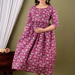 Queens Closet Women Floral Printed Floral Anarkali Kurta image 2