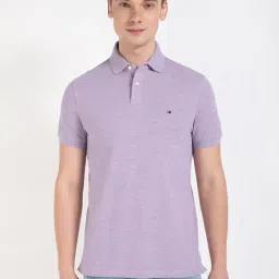TOMMY HILFIGER Lavender Polo T-Shirt For Trendy Men-picture-15