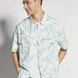American Eagle White Cotton Regular Fit Printed Shirt-picture-6