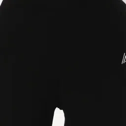 R&B Black Cotton High Rise Trackpants image 4