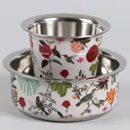 India Circus by Krsnaa Mehta White Iron Petal & Plume Steel Coffee Tumbler - Set of 4 image 2