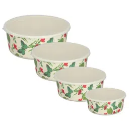 India Circus by Krsnaa Mehta White Bamboo Fluttering Extravagance Container - Set of 4 image 3