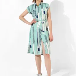 Pinacolada Green Regular Fit Printed Dress-picture-43