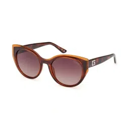 Guess GUS79095352FSG Brown UV Protected Cat Eye Sunglasses for Women-image-7