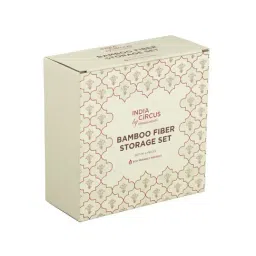 India Circus by Krsnaa Mehta White Bamboo Fluttering Extravagance Container - Set of 4 image 5