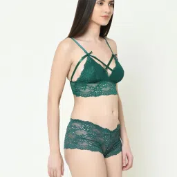 Da Intimo Green Cage Lacy Lingerie Set image 3