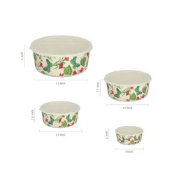 India Circus by Krsnaa Mehta White Bamboo Fluttering Extravagance Container - Set of 4 image 4