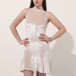 Freehand by The Indian Garage Co Velvet Sheath Mini Dress-picture-17