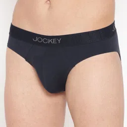 Jockey Men Navy Blue Self Striped Basic Briefs IC31-0105-TNAVY image 2