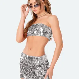 LULU & SKY Strapless Top With Skirt Co-Ords-picture-12