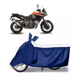 Auto Pearl Bike Cover for KTM 1050 Adventure (White & Blue)-picture-29