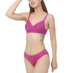 Liigne Women Pack Of 2 Non Padded Bra Pure Cotton Lingerie Set image 5