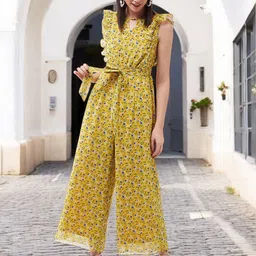 Mast & Harbour Women Floral Printed Basic Jumpsuit-picture-19