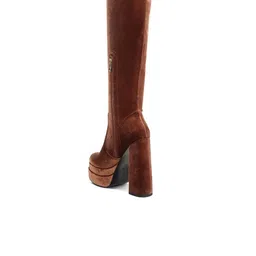 London Rag Women Block Heeled High-Top Regular Boots image 4