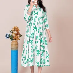 VenderVilla Print A-Line Midi Dress image 3