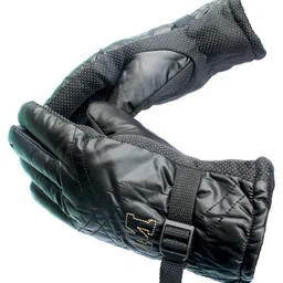 glowstorm GLOWSTORMLong Men's Snow & Windproof Thermal Soft Warm Winter Riding & Protective Gloves (Fur/Fleece Inside) Warm Hand Riding Cycling, Byke, Bike, Scooty,Motorcycle Travelling (Black) image 4