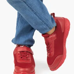 KazarMax Velcro Closure Mesh Sports Shoes - Red-picture-26