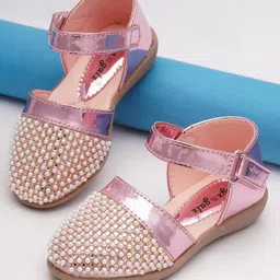 boyz n galz Metallic Beads Embellished Sandals - Pink-picture-35