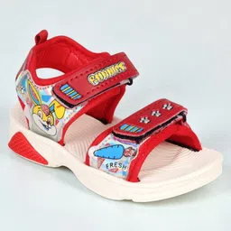 Lil Lollipop Bunny Designed Velcro Closure Sandals - Red-picture-12