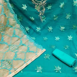 Lilots Organza Unstitched Dress Material image 2