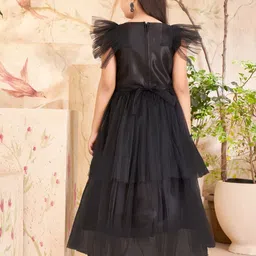 Sangria Girls Net Party Gown image 4