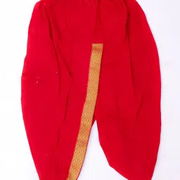 KID1 Cotton Woven Janmasthami Theme Sleeveless Krishna Costume Set With Mor Pankh & Headband - Yellow & Red image 5