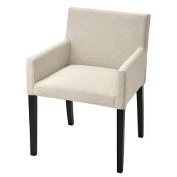 ikea mårenäs Chair with armrests, black/Gunnared beige image 1
