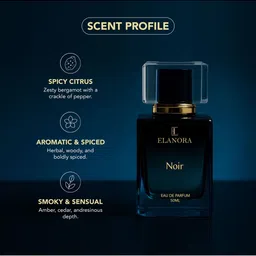 ELANORA Noir Long Lasting Eau De Parfum- 50 ml image 2