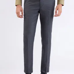 Park Avenue Men Super Slim Fit Checked Mid-Rise Regular Trousers-picture-31
