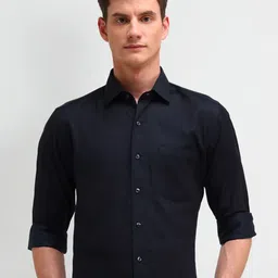 Arrow Men Manhattan Spread Collar Solid Cotton Slim Fit Formal Shirt-picture-33