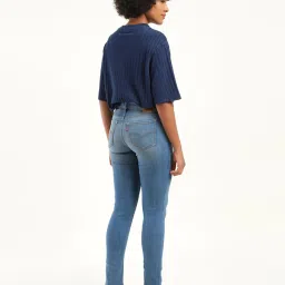 levi's Women's 711 Blue Skinny Fit Mid Rise Jeans image 3