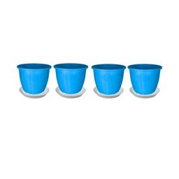 go hooked 8 Inch Duro Pot for Plants with Saucer Tray-picture-25