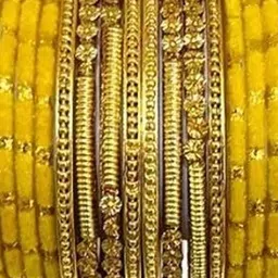 zsp Yellow Glass Artificial Stones Bangle-picture-41