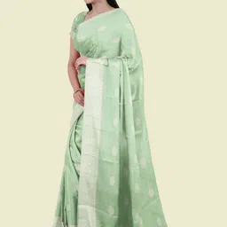 The Chennai Silks Woven Design Zari Bhagalpuri Saree With Blouse image 5