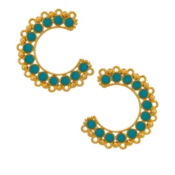 piah Gold-Plated Brass Artificial Beads Earrings-picture-38