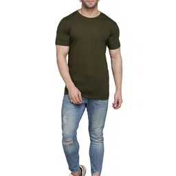 WOOSTRO Men Pack Of 2 Solid Round Neck Cotton Slim Fit T-shirts image 5