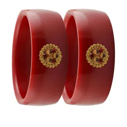 Vidhya Kangan Red Plastic Bangles-picture-35