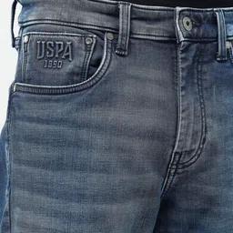 U.S. Polo Assn. Denim Co. Men Regular Fit Mid-Rise Light Fade Stretchable Jeans image 5