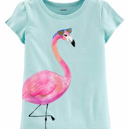 Carter's Flamingo Split Shoulder Jersey Tee - Blue-picture-37