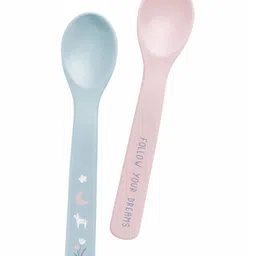Stephen Joseph Silicone Baby Spoons Unicorn Design Pack of 2 - Blue Pink-image-4