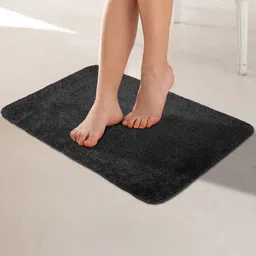 MYTRIDENT Black Anti Skid Bath Rug-picture-40