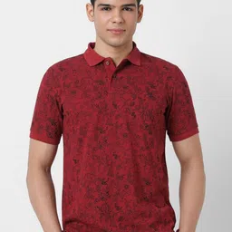 Peter England Men Printed Polo Collar T-shirt image 1
