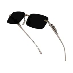 POKHINDA Unisex Black Lens & Black Square Sunglasses with-picture-49