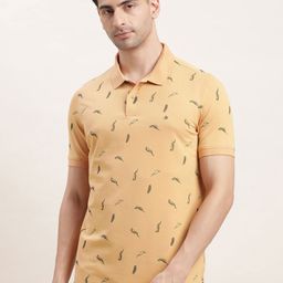 Turtle Men Conversational Printed Polo Collar Slim Fit T-shirt-picture-45