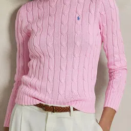 Polo Ralph Lauren Cable-Knit Pure Cotton Crewneck Sweater-image-33