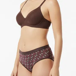 FiveFlag Pack Of 3 Printed Combed Cotton Mid-Rise Hipster Briefs image 4