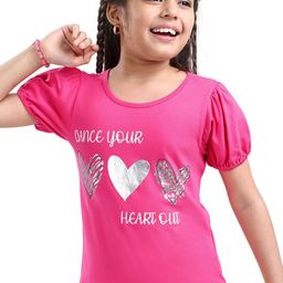 ARIAS By LARA DUTTA Girls Typography Printed Cotton Top-picture-44
