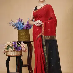 SLAGHA Woven Design Zari Silk Cotton Taant Saree-picture-24